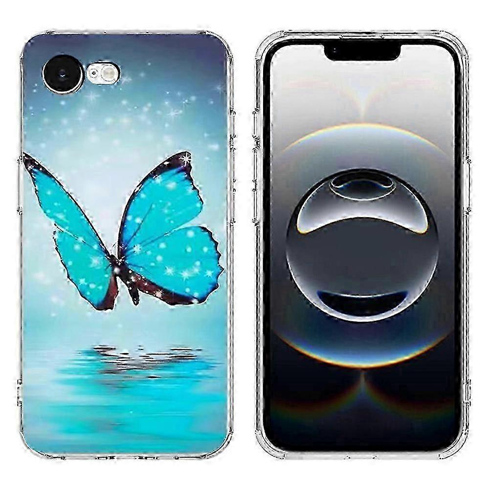 For Iphone 16e Case Pattern Printing Cell Phone Tpu Back Cover - Rose Flower