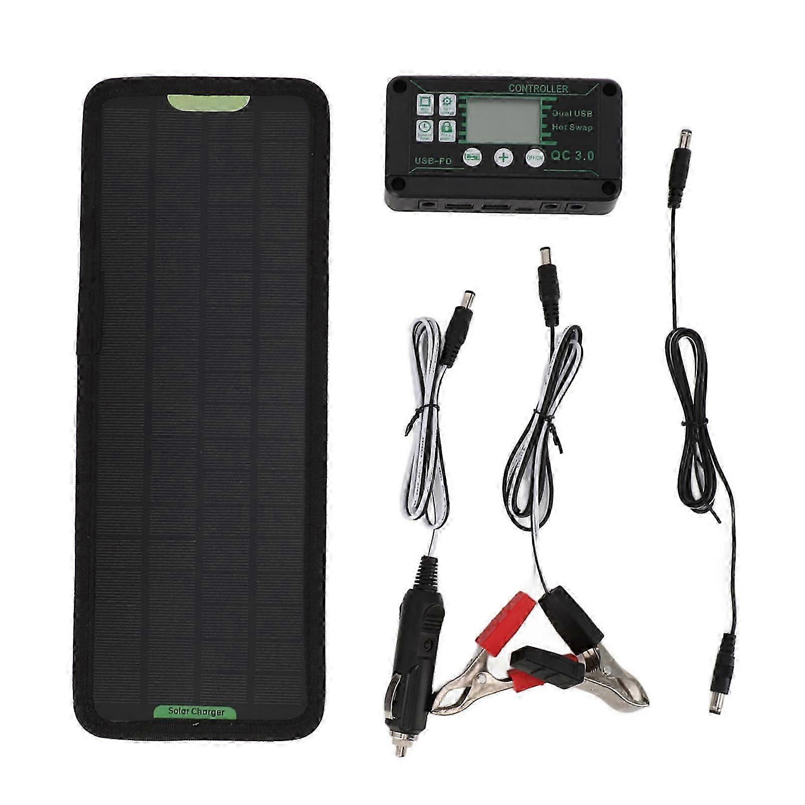 12V 10W MPPT Solar Charge Controller Power Loss Prevention Waterproof 12V Solar Panel Battery Charger Controller Black