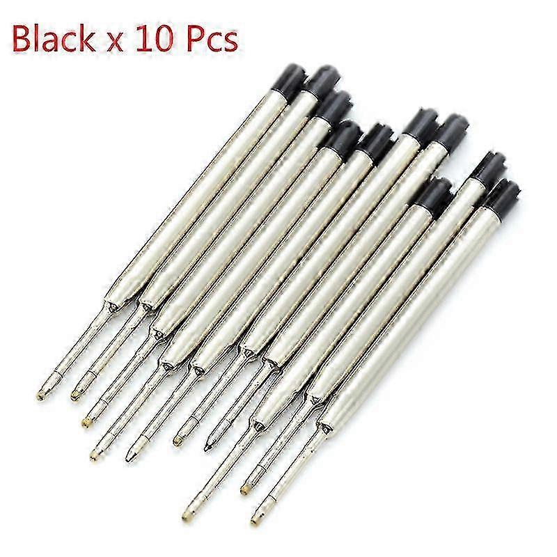 10 Pcs Parker Style Ballpoint Refills - 1.0mm Medium Nib Blue Ink for Daily Writing