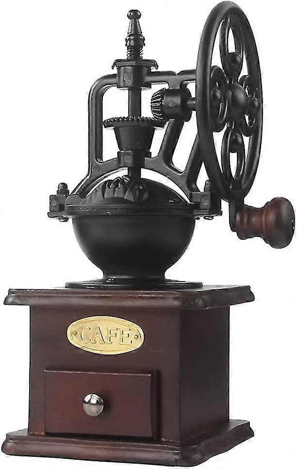 Manual Coffee Grinder Cast Iron Hand Crank Coffee Grinder With Grind Settings And Hold Drawer