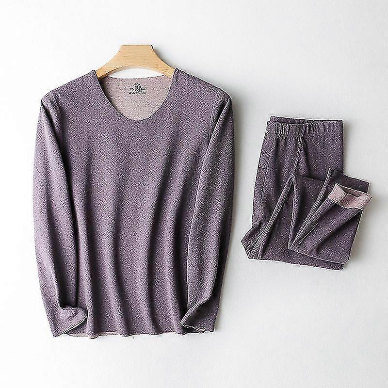 Mens Thermal Underwear Set Base Layer Fleece Lined Soft Top Bottom