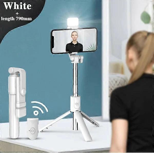 6 In 1 Wireless Bluetooth Selfie Stick Tripod Mobile Phone Self-timer Beauty Fill Light Short Video Live Desktop Tripod Lengthen