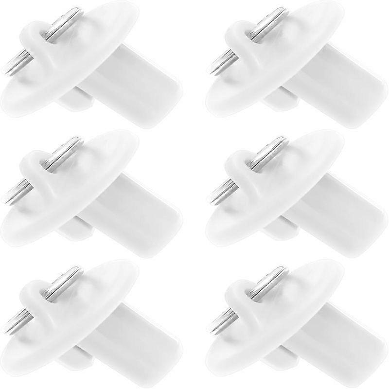 Set of 6 blind end caps, external and internal roller shutters, with plastic zipper - universal replacement cover - white