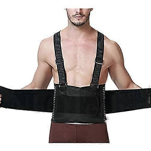 Posture Corrector Lumbar Support Belt Brace for Back Pain Relief, Elastic Spinal Shoulder Straps, Adjustable Size