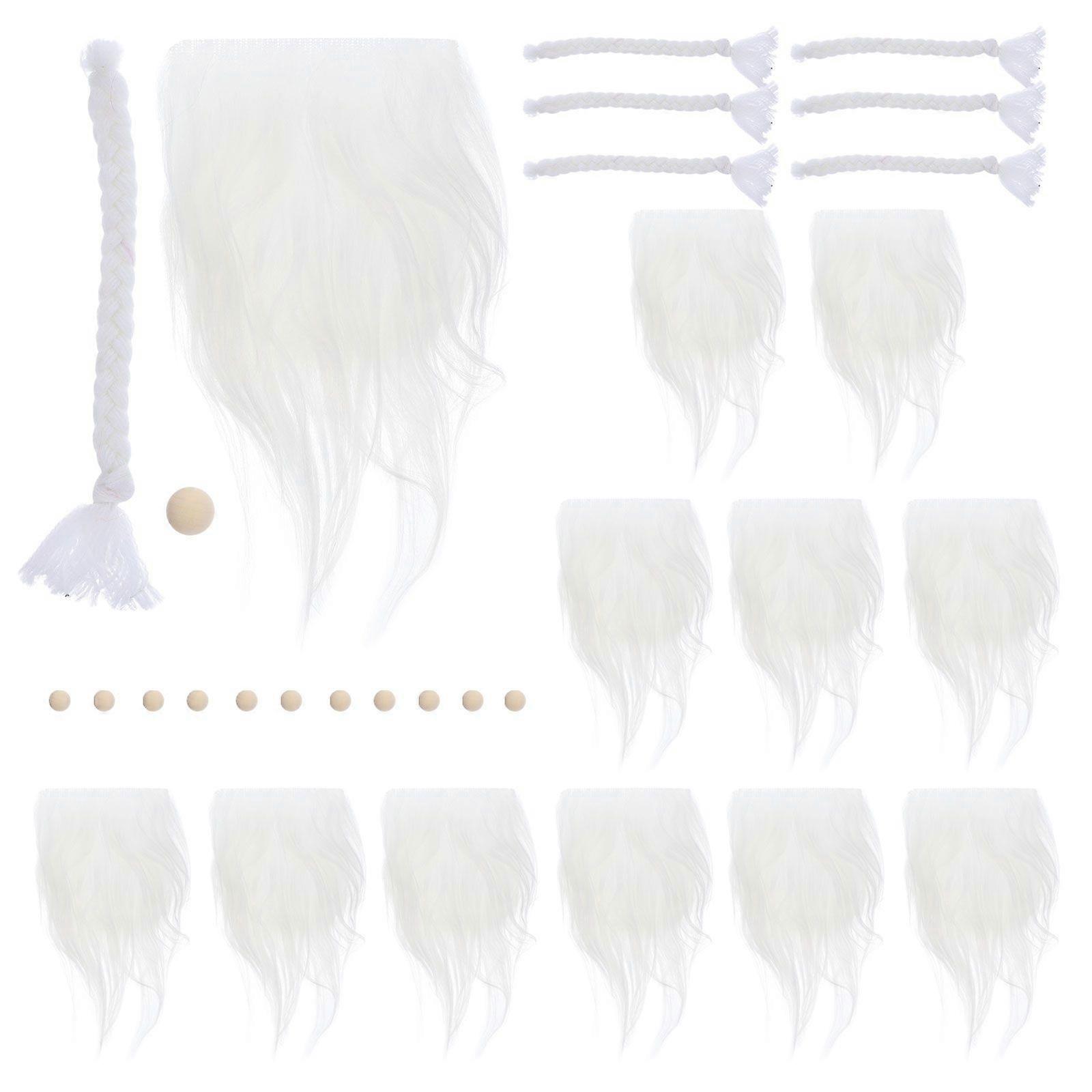 1 Set of Decorative Gnome Beards Braids DIY Artificial Gnome Making Material DIY Supplies