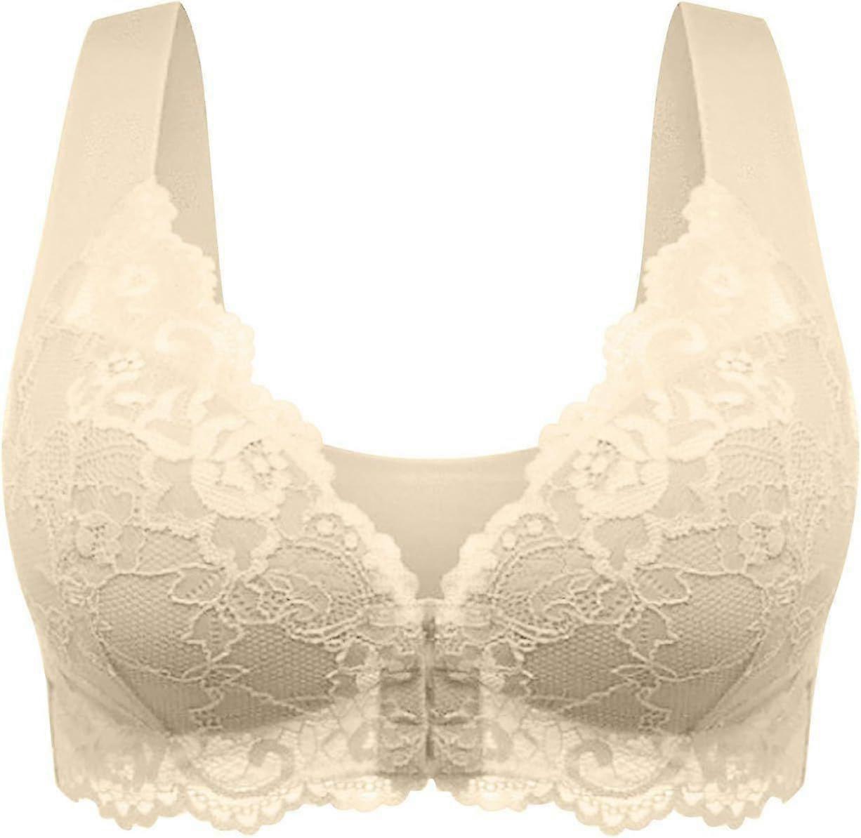 2025 Latest Model  Women's Push Up Lace Bra Plus Size Front Closure Everyday