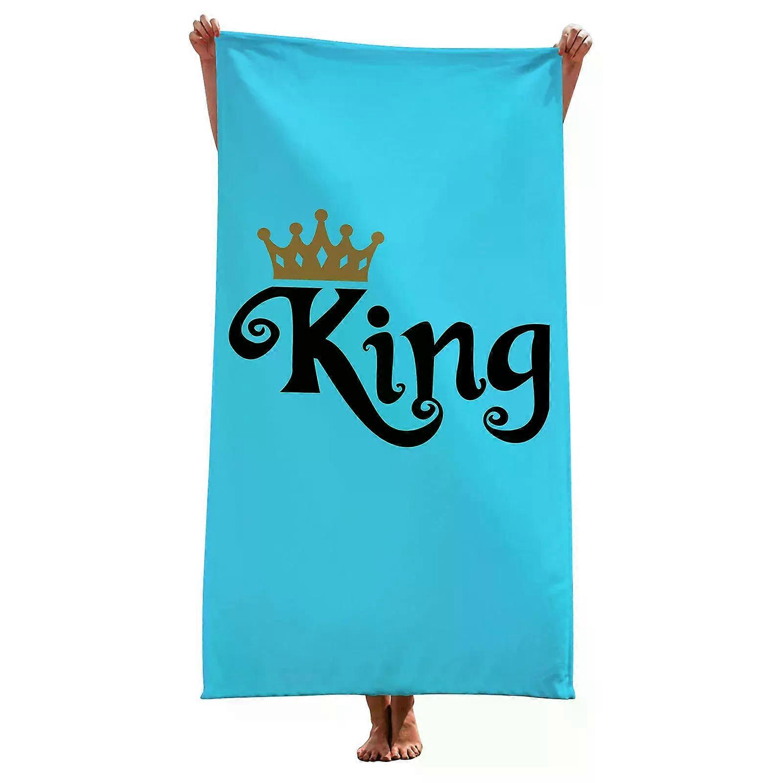 King and Queen's Velvet Bath Towel Beach Towel Cushion Large Bath Towel Beach Towel Printed Microfiber Towel Minimum Order