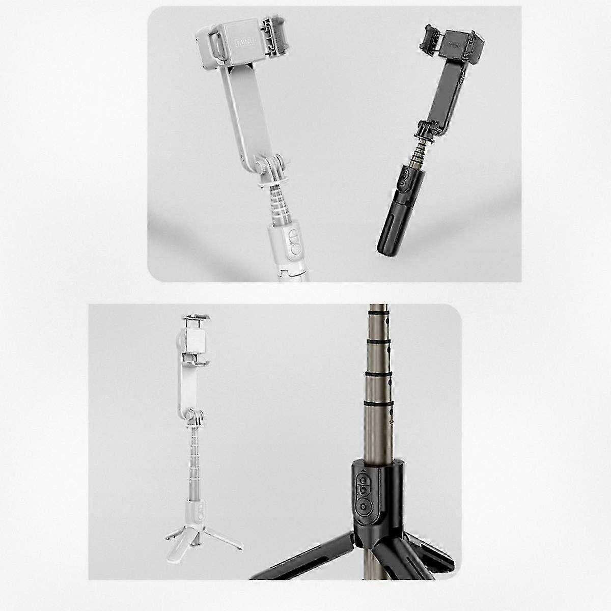 72cm Anti-Shake Bluetooth Phone Gimbal with Aluminum Alloy Handle for Stable Selfies in White