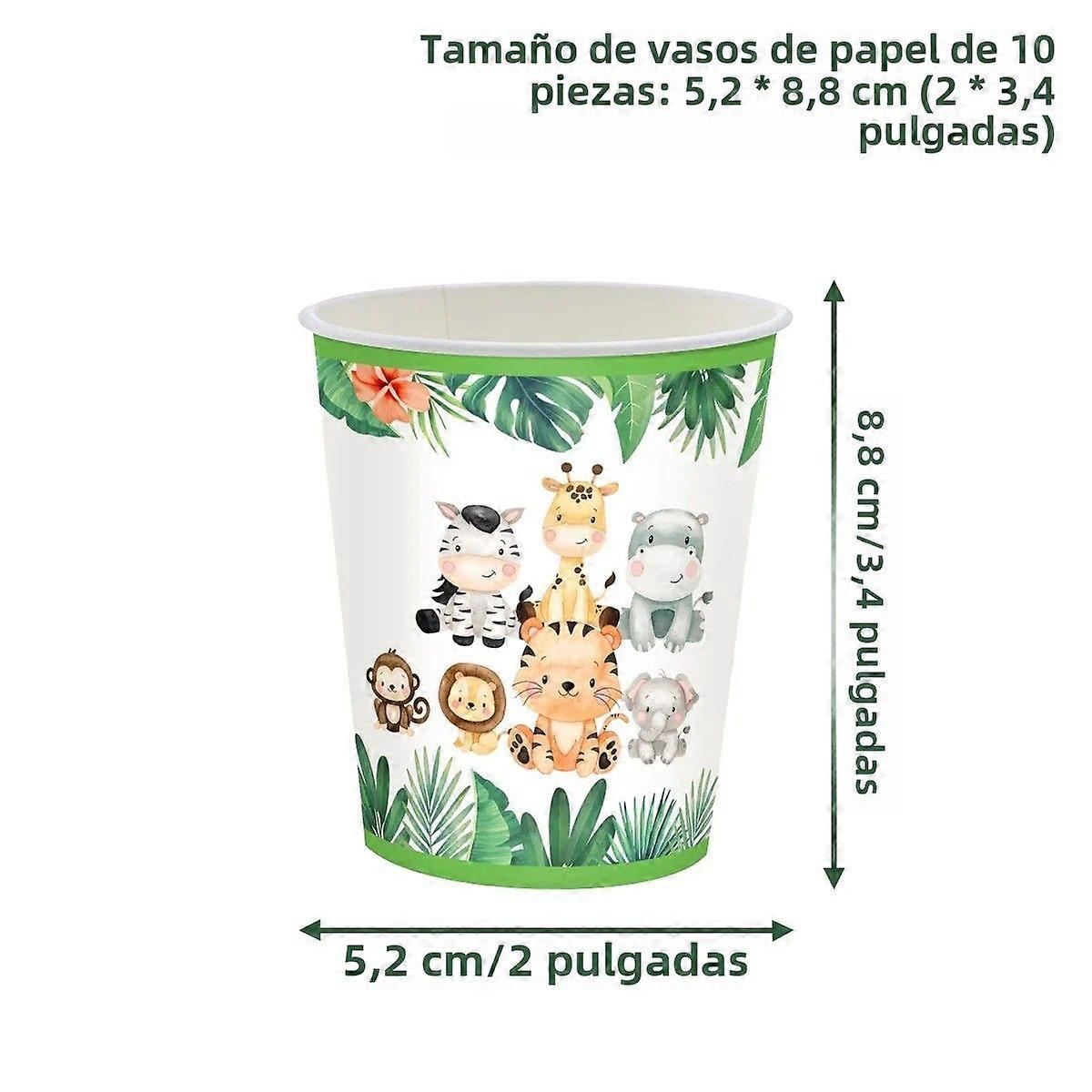 Jungle Birthday Party Decorations for Babies and Adults, Disposable Safari Party Tableware Set