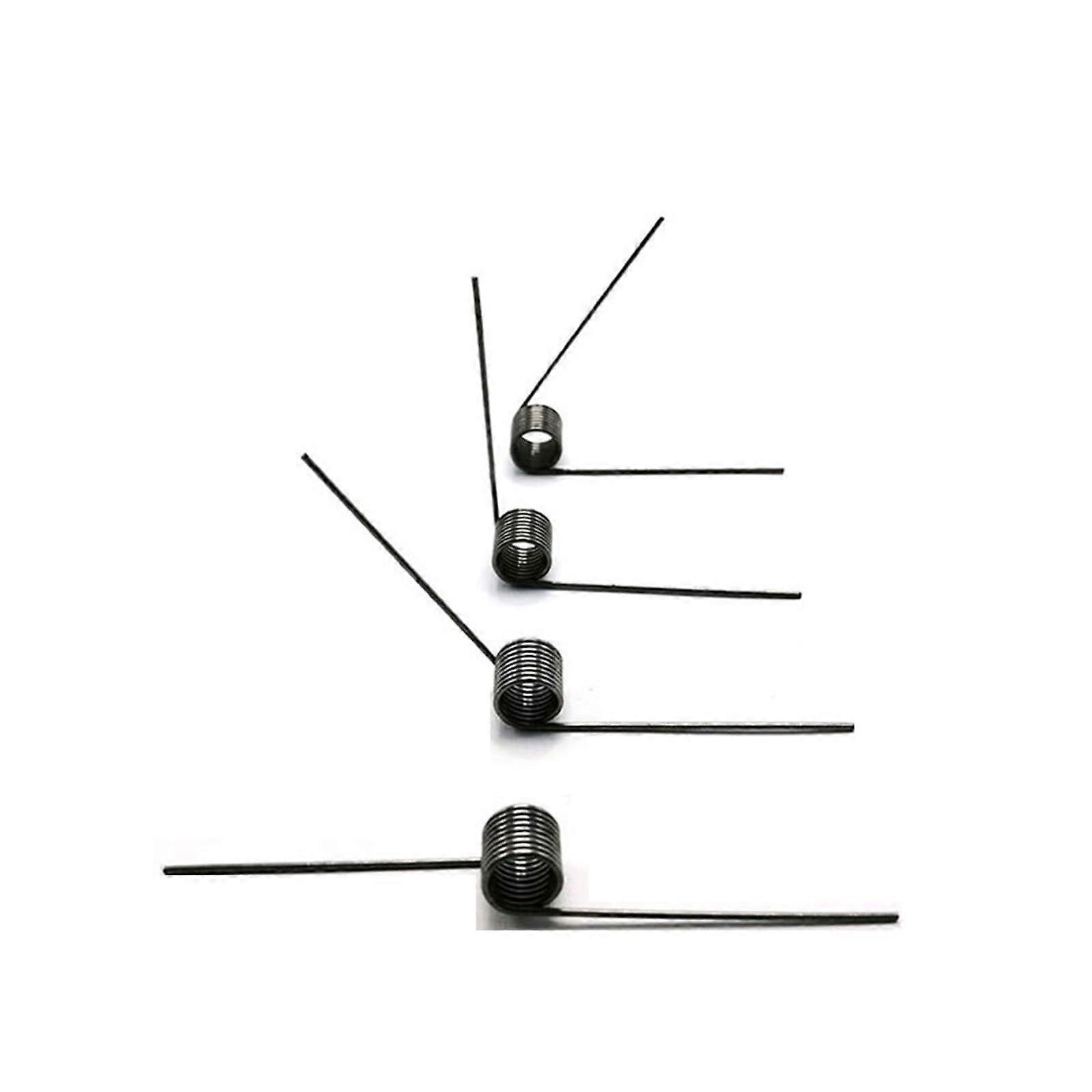 Torsion Spring, 1.0mm Wire, 60/90/120/180 Degree Angles, 10 Pcs, 3-Lap 60 Degree (6.5mm OD) Or 9-Lap (9.0mm OD)