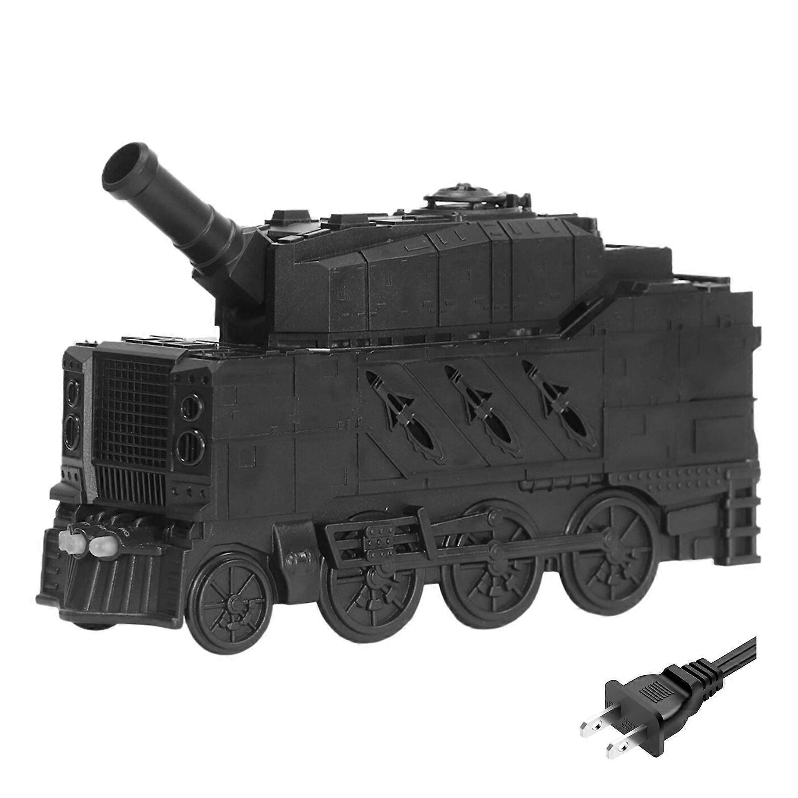 Réservoir noir décoratif en forme d’humidificateur d’air de bureau Humidificateur d’air avec lumière colorée pour divers paramètres intérieurs Noir