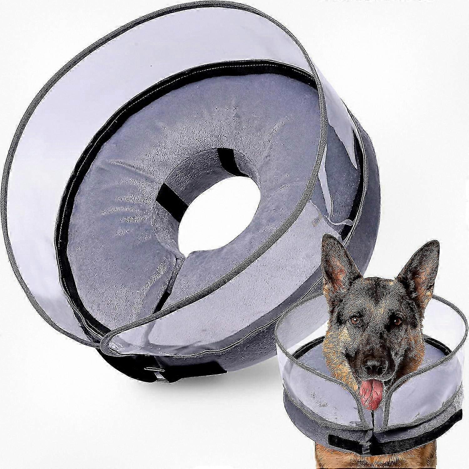 Inflatable Recovery Cone for Dogs After Surgery, Soft Anti-Licking Collar Suitable for Small to Large Breeds