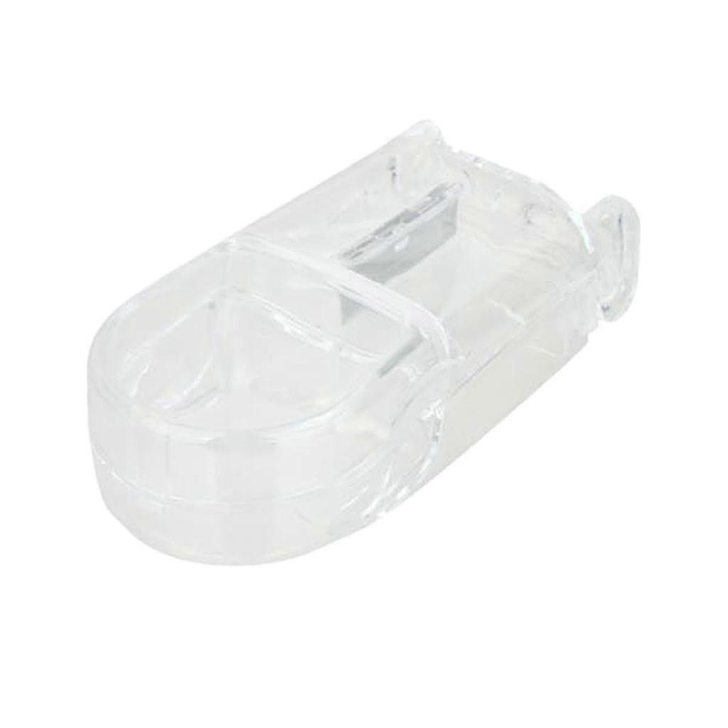 2pcs Transparent Pill Tablet Cutter Splitter Medicine Storage Box Container