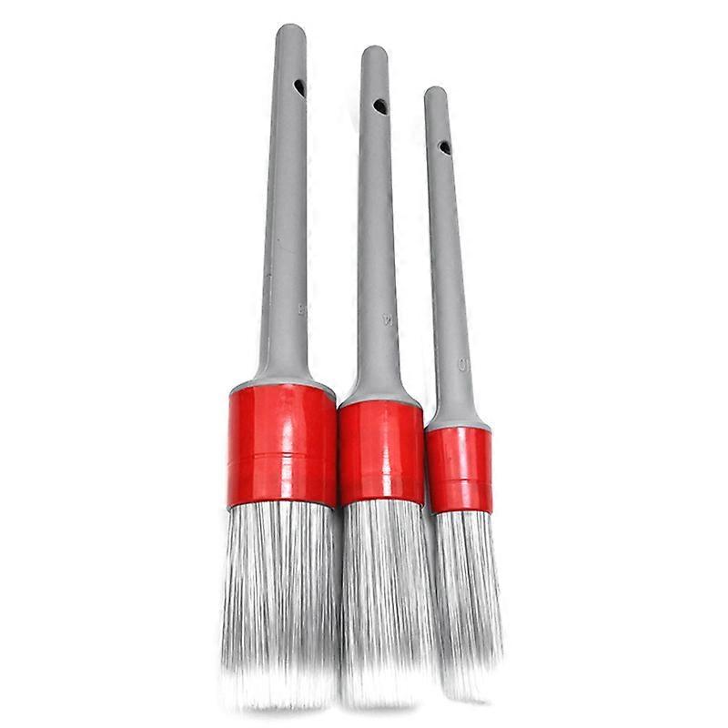 Super Soft Synthetic Detailing Brushes Set Handle for Wheels,Tires, Engine Bay, Leather Seats, Door