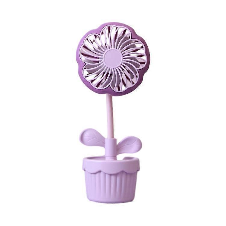 FY070 Flower Pot Shape Fan Rechargeable Low Noise Summer Cooling Desktop Fan