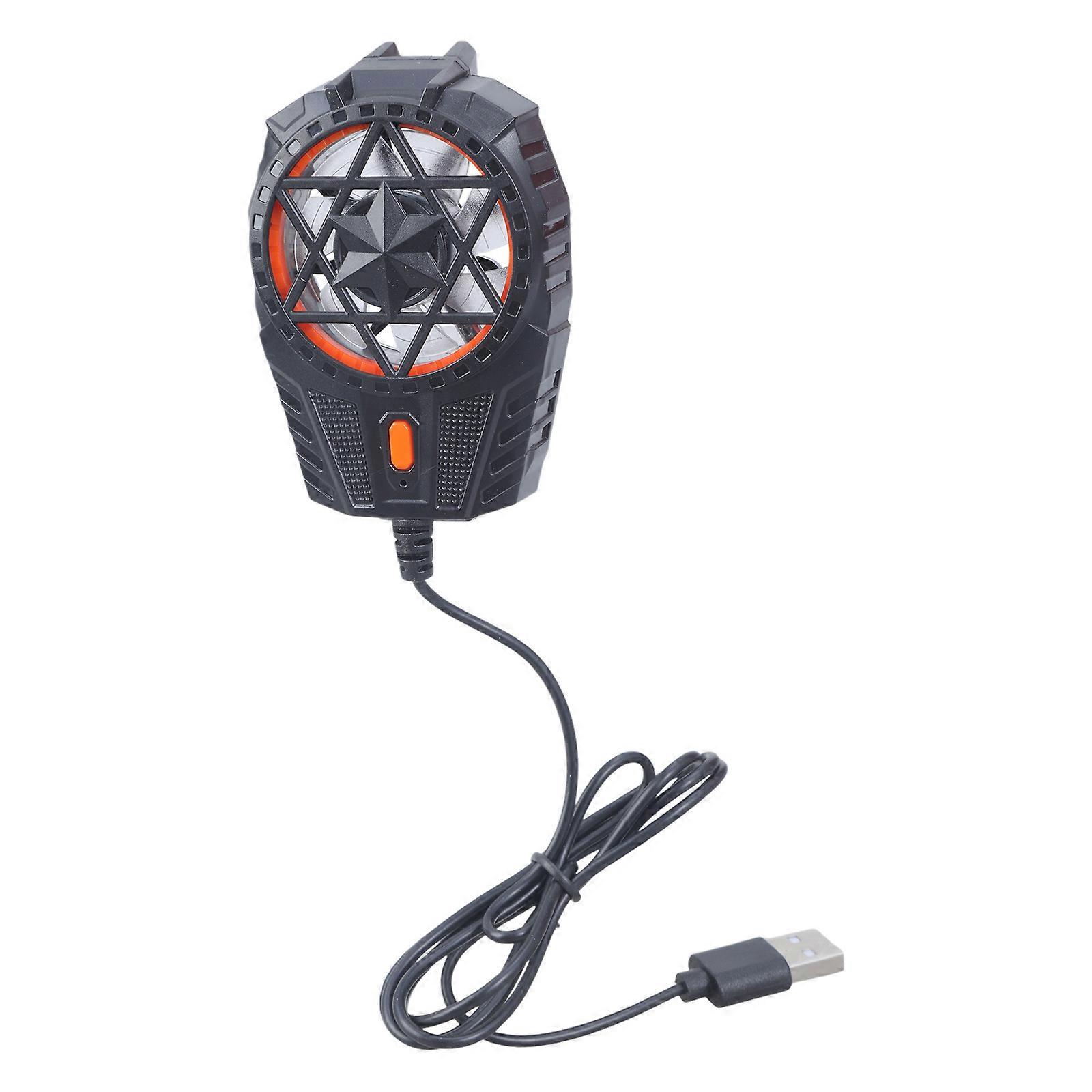 X112 Semiconductor Cooling Fan with Light and Back Clip Low Noise Cellphone Heat Sink for Game Live Cooling Fan