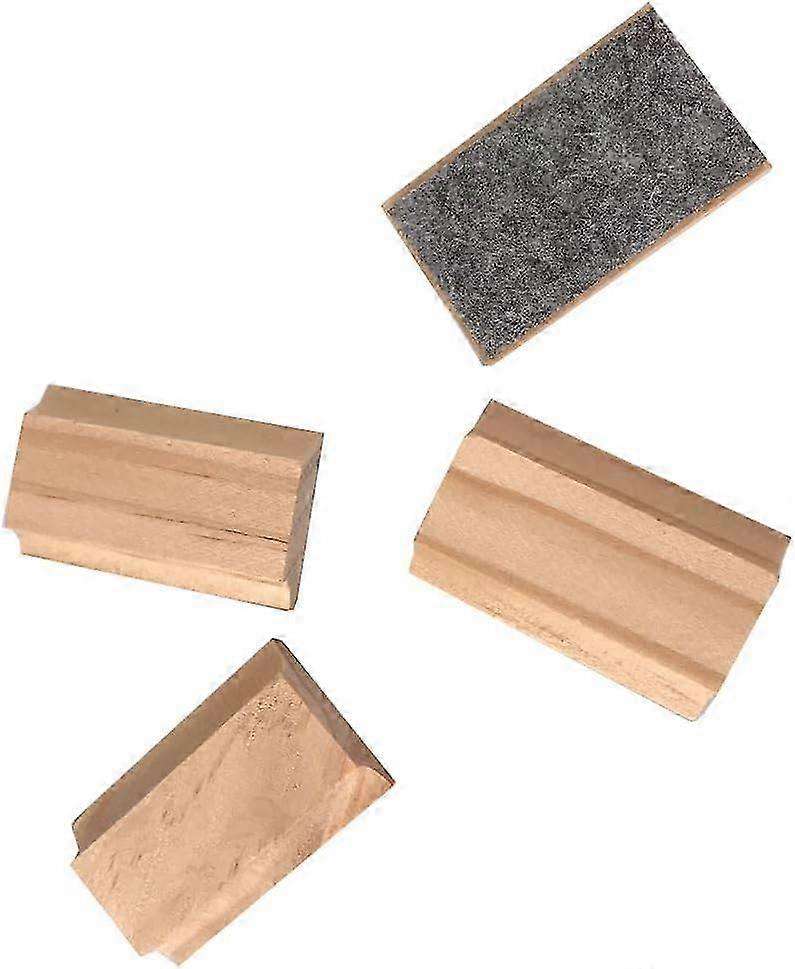 12個のミニウッドフェルト黒板消しゴム - ホームオフィススクール用ダストレス