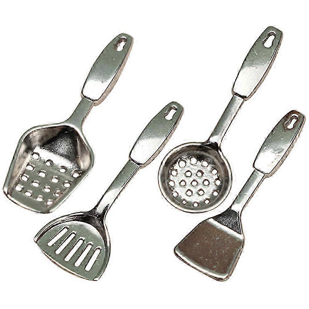 4pcs Mini Cookware Model Miniature Kitchen Utensils Mini House Kitchen