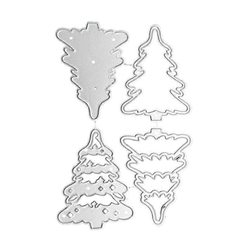 Silver(A)$Metal Cutting Die Cutting Die Die Christmas Tree Decoration Scrapbook Paper Craft Knife Die