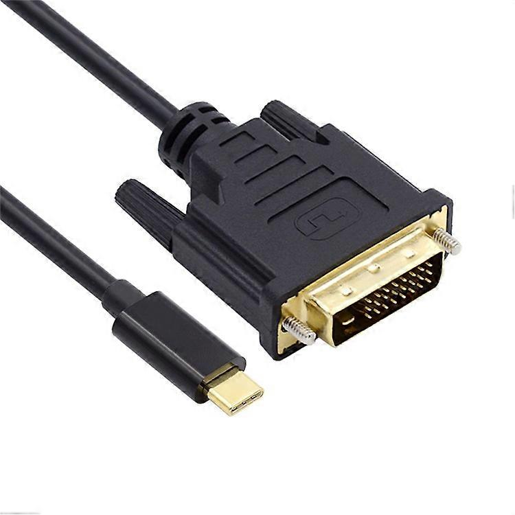 1.8m USB 3.1 Type C USB-C Source to DVI 1080P Displays Male Monitor Cable for Laptop