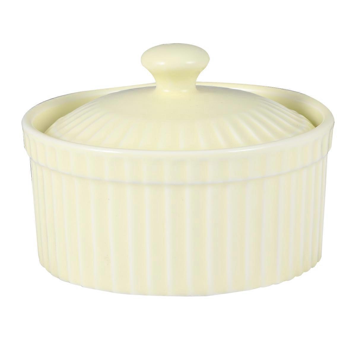 Bols compacts en céramique avec couvercles, conçus pour la boulangerie et les pâtisseries professionnelles