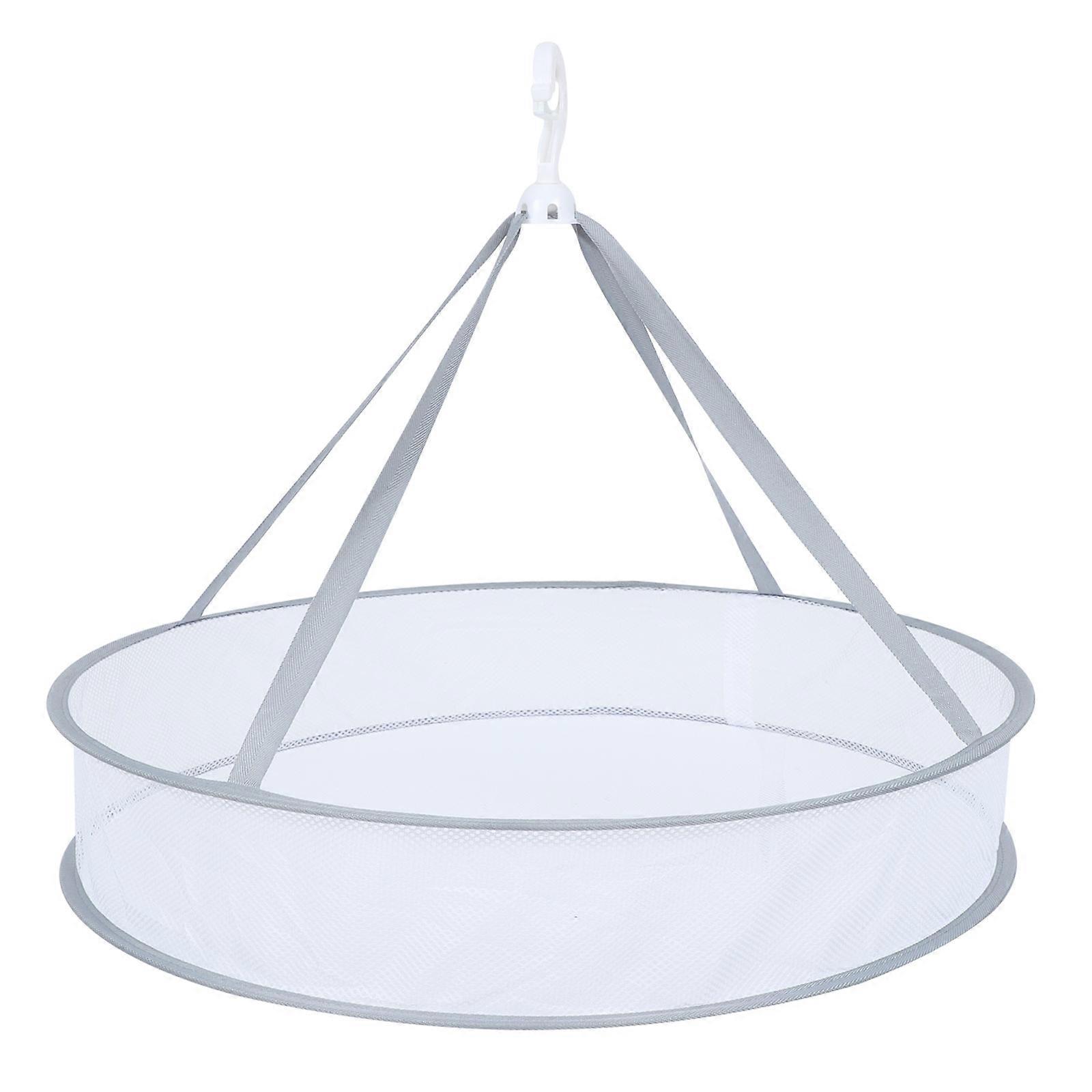 Foldable Large Capacity Mesh Hanging Drying Rack Lightweight Polyester Laundry Organizer for Apartment Dormitory Space Saving