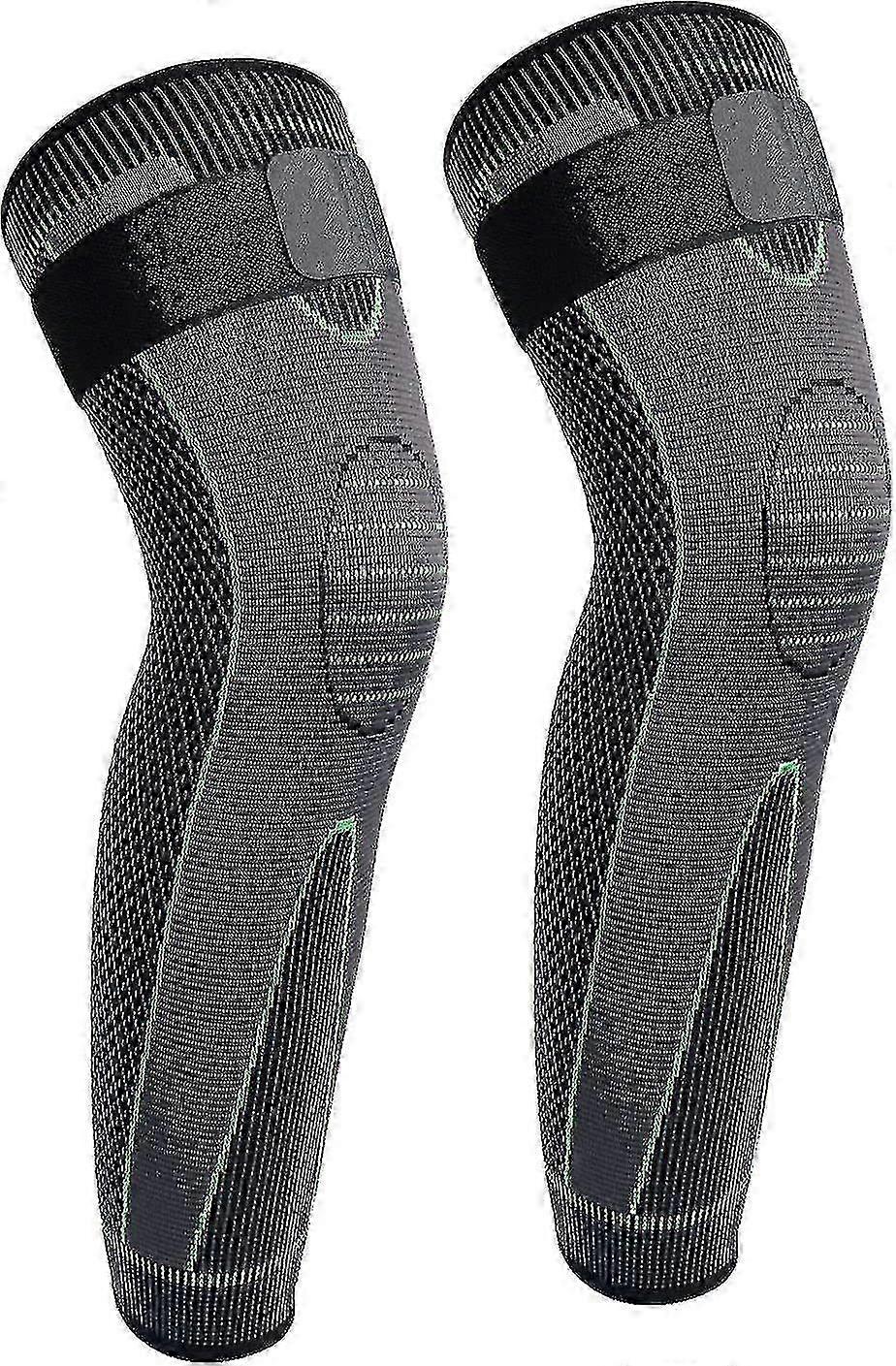 Full Leg Compression Sleeve Set for Protecting Legs, Reducing Varicose Veins and Leg Swelling (pair)