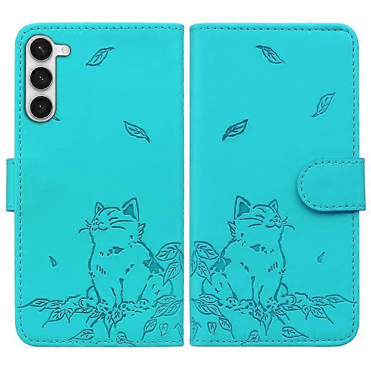 Compatible For Samsung Galaxy S23 Case Wallet Cat Pattern Imprinted Leather Phone Cover