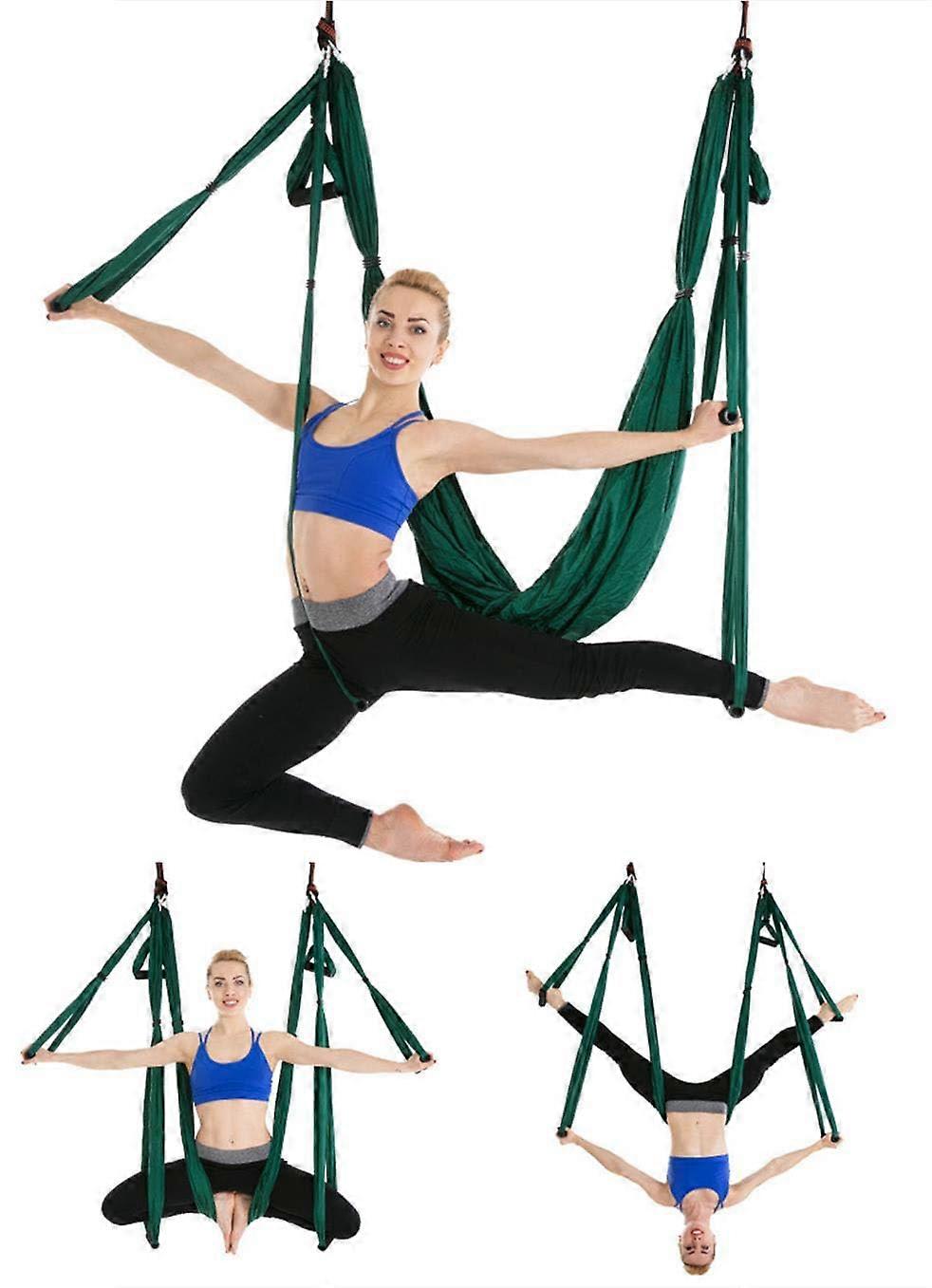 Aerial Yoga Hammock Trapezoid Inelastic Rope Inversion Hammock For Yoga Pilates Mounting Accessories Included 5
