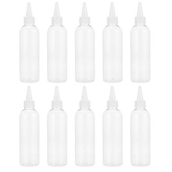 Läpinäkyvät PP Hair Perm nestemäiset pullot terävällä suulla kotikäyttöön 200ml