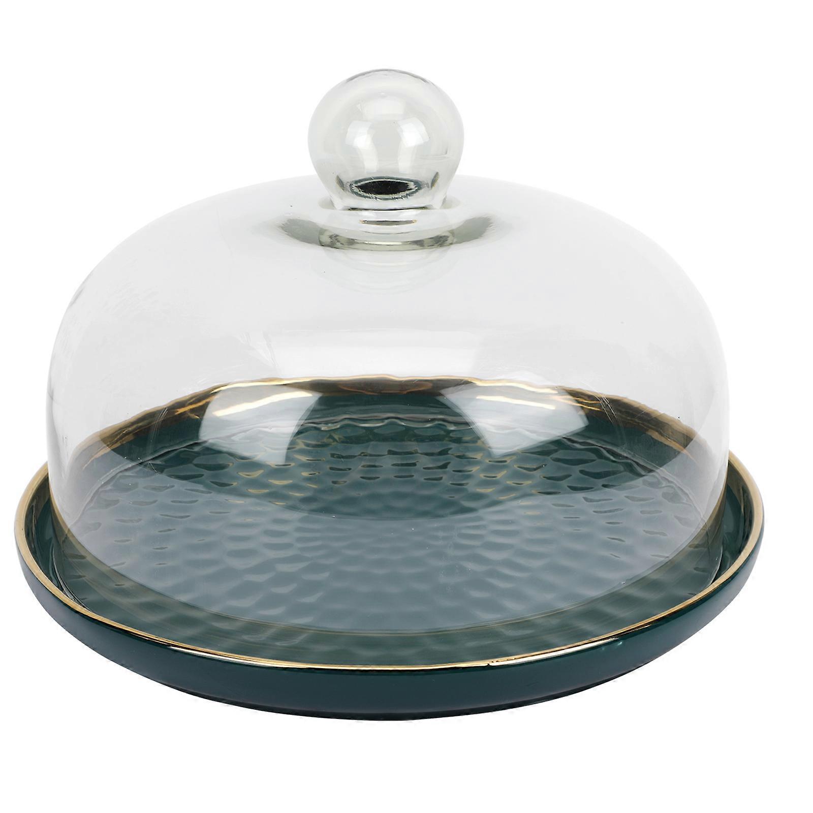 Egg Cake Sweet Plate Food Serving Tray with Cover 1Set Practical Ceramic