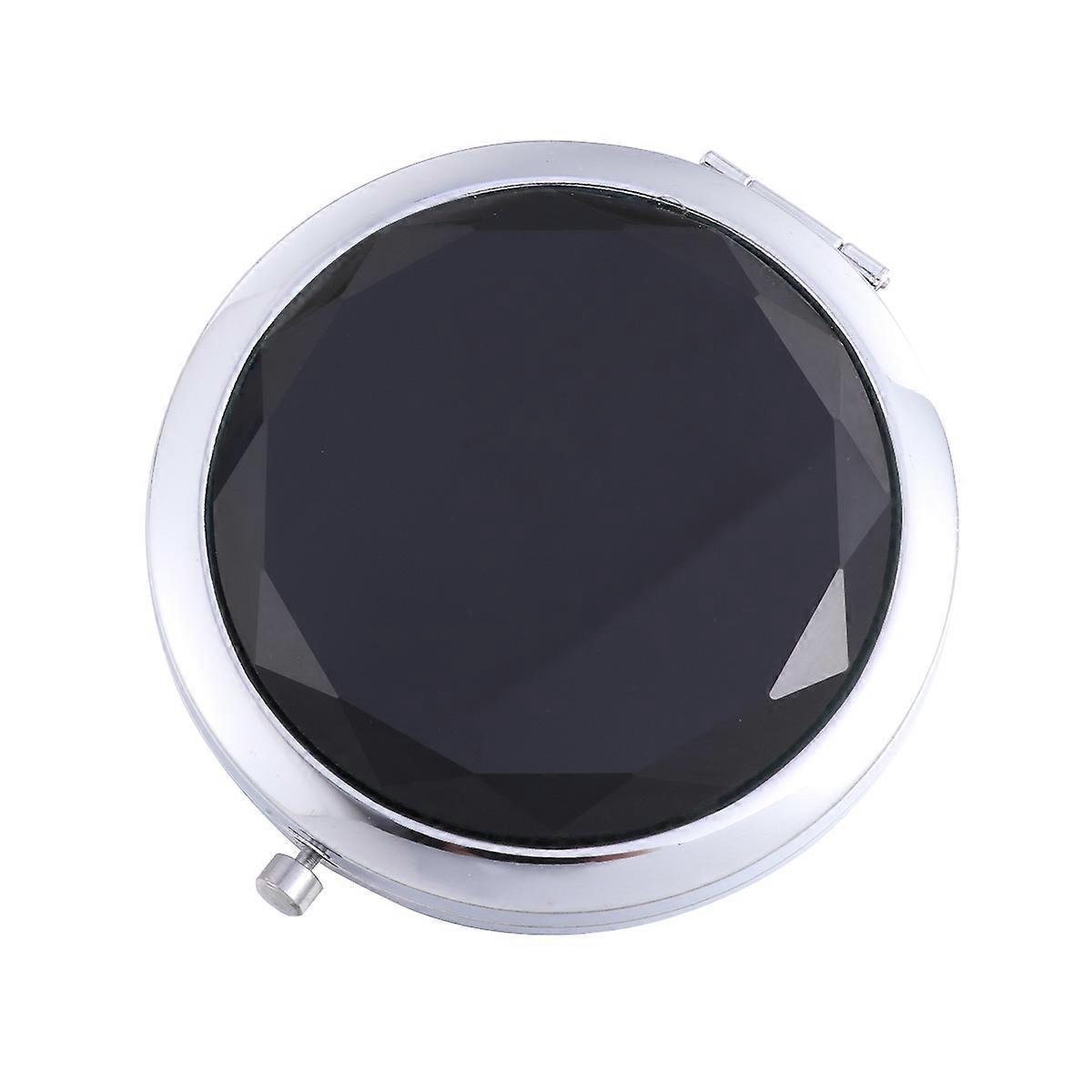 Foldable Mirror Travel Double-Sided High Definition Reflection Compact Design Cosmetic Mirror Black 7.00X7.00X1.70CM 1Pcs