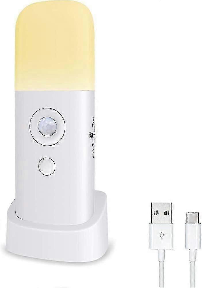 Motion Sensor Light Indoor With Base, Usb Rechargeable Battery 2000mah, Dimmable