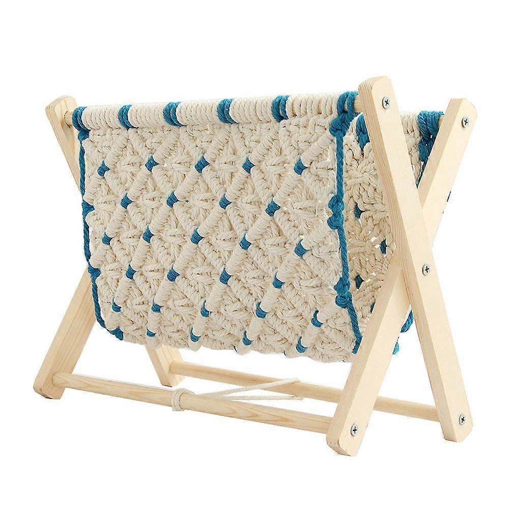 Patchwork Color Corde Rack de Rangement Pour Livres Magazines Créatif Sol Support Multi