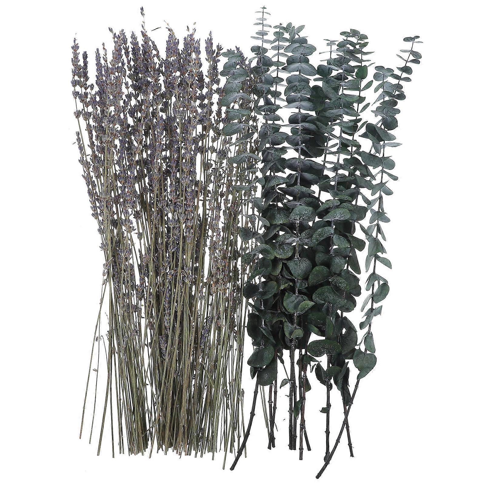 Lavender Ornaments Indoor Hanging Vine Photography Prop Assorted Color 40X10CM Dried Flower 1Set