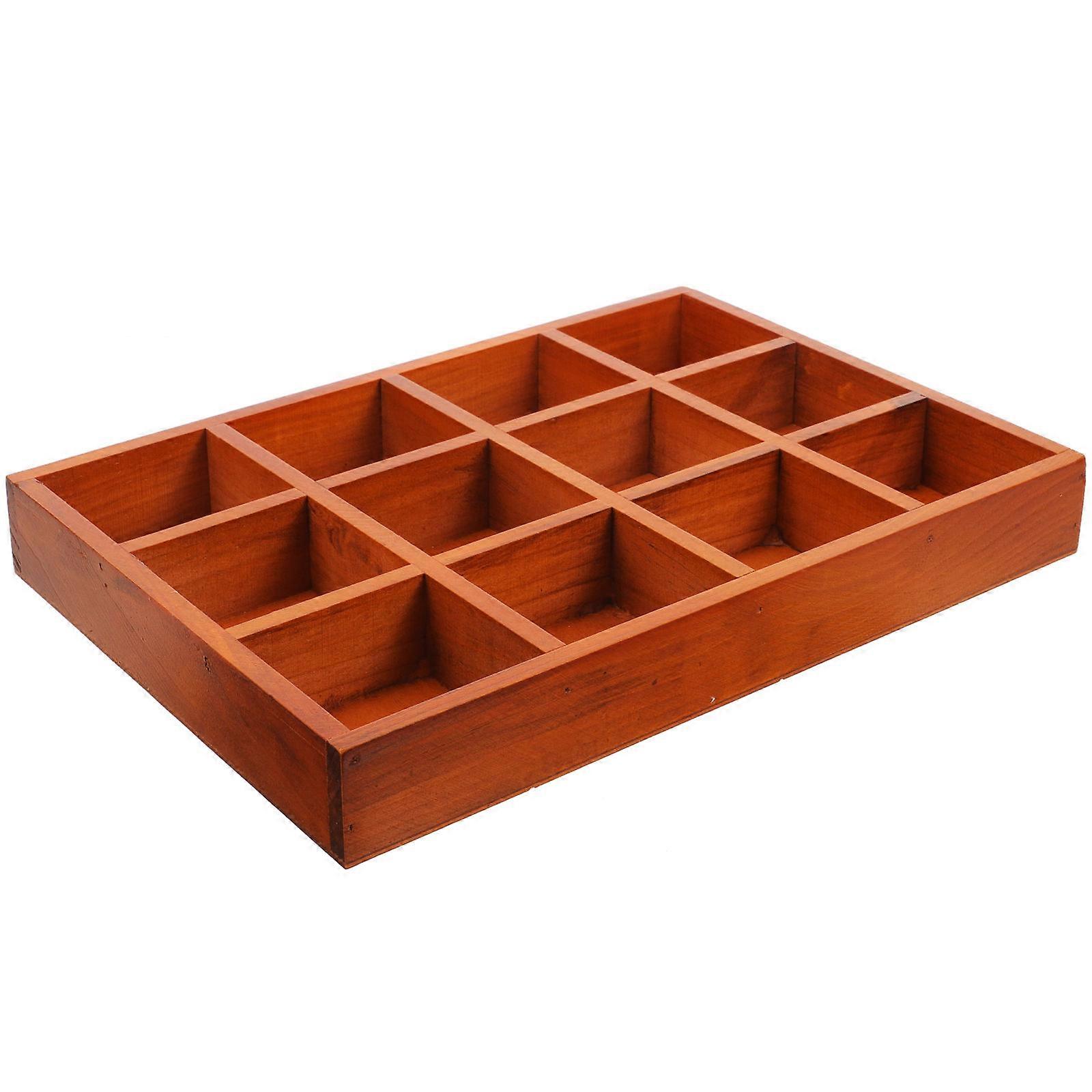 Wood Flower Pot Rectangle Planter Indoor Space Craftsmanship 1Set