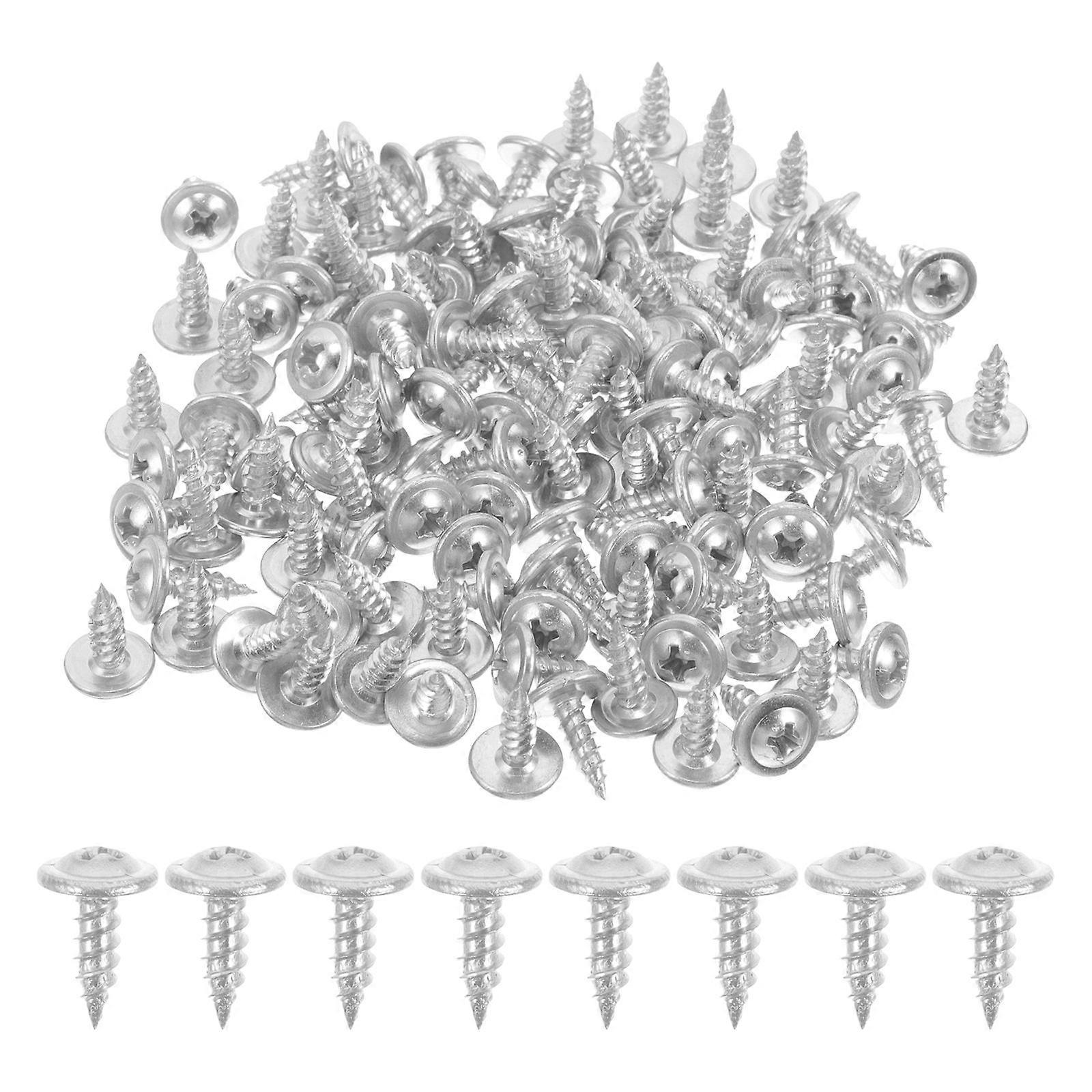 Metal Screws Self Tapping High Strength Screws for Construction Silver Cross Shaped Secure Fastening 155Pcs