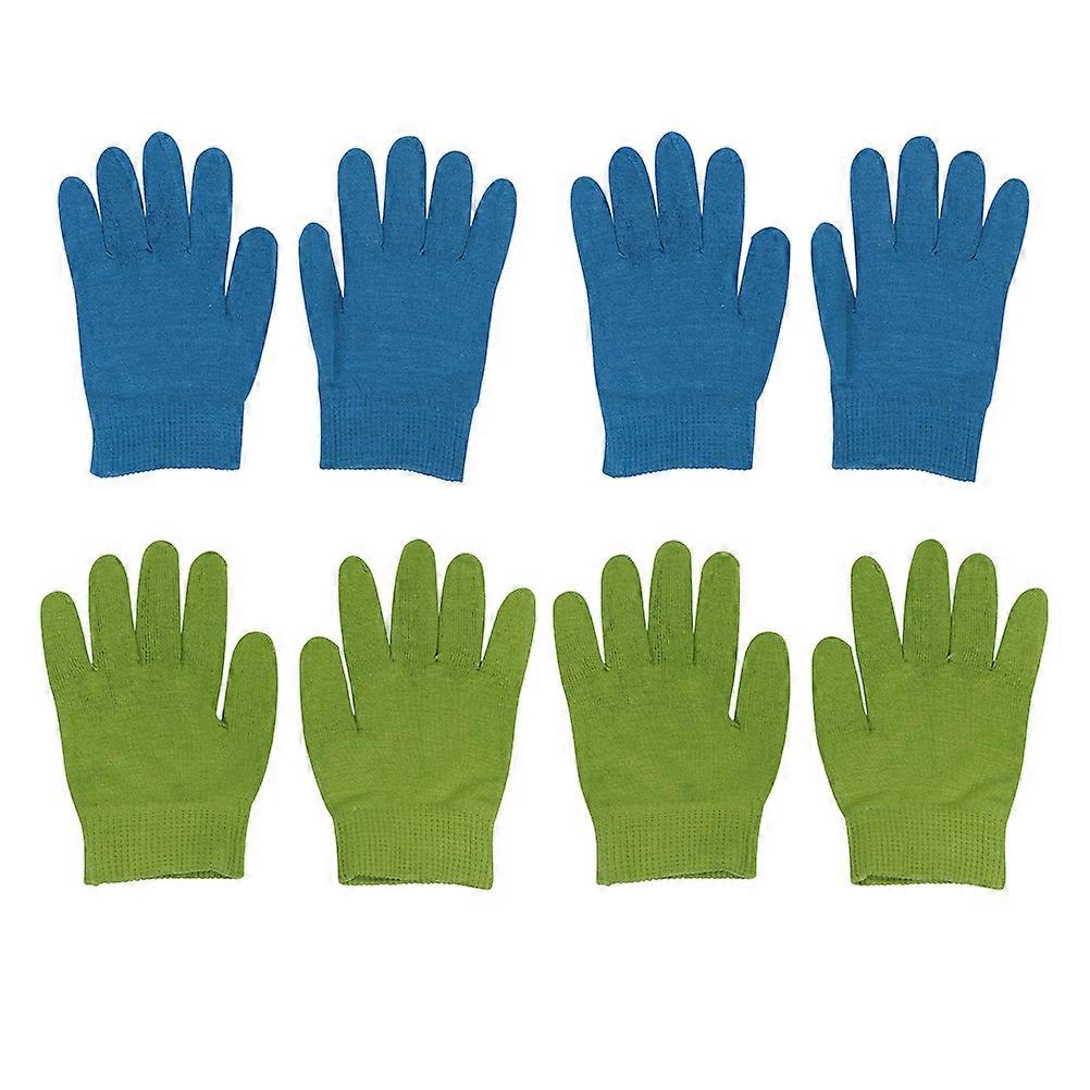 Gloves For Dry Hands Treatment Spa Gloves Women Preventing Dryness Assorted Color 4Pairs
