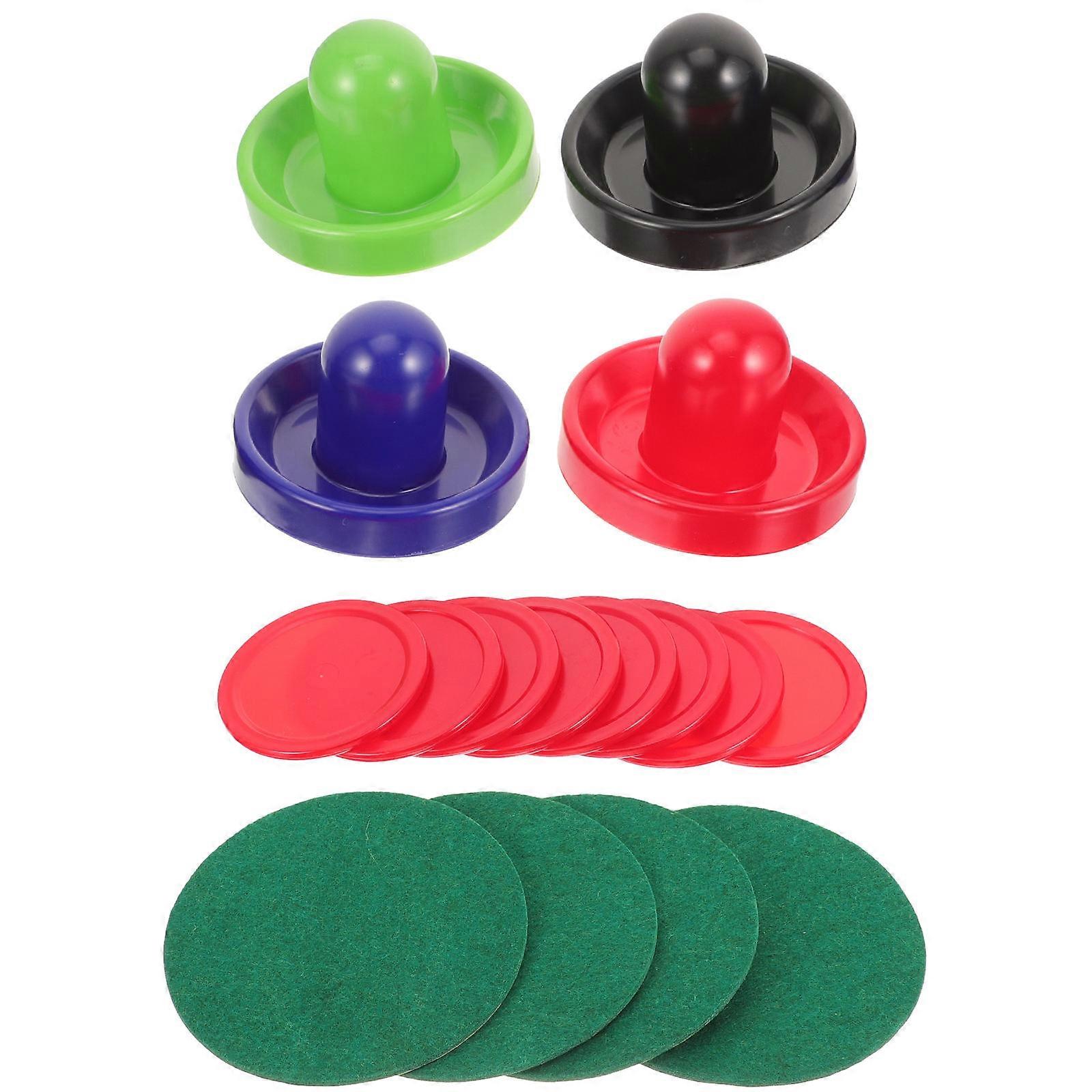 Plastic Hockey Pucks Air Hockey Paddles Family Use Black Color 3.7X3.7X2.4in Game Accessories 1 Set