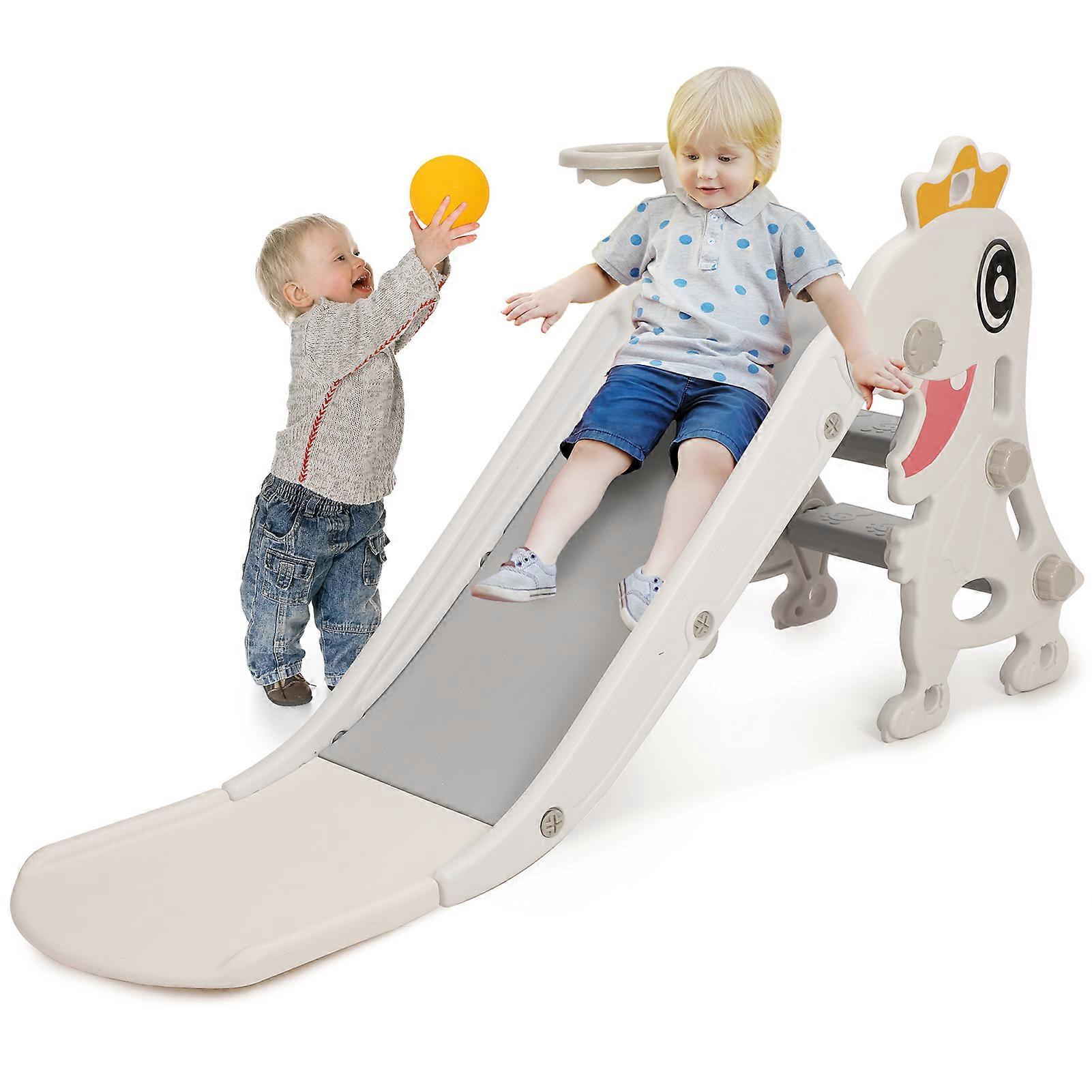 Toboggan pour enfants blanc gris