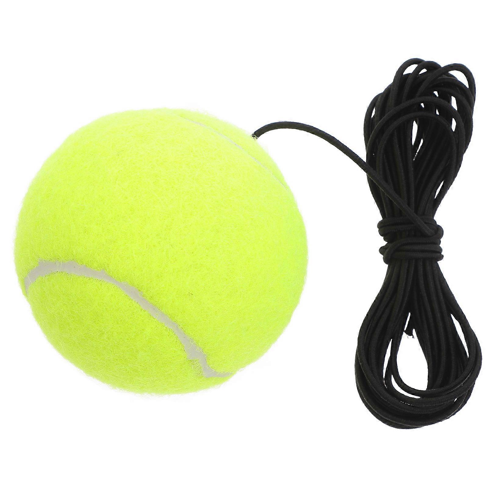Portable Tennis Rebounder Tennis Ball with Rope for Single Player Practice in Light Green 6.50X6.50X6.50CM Self-Practice 1Set