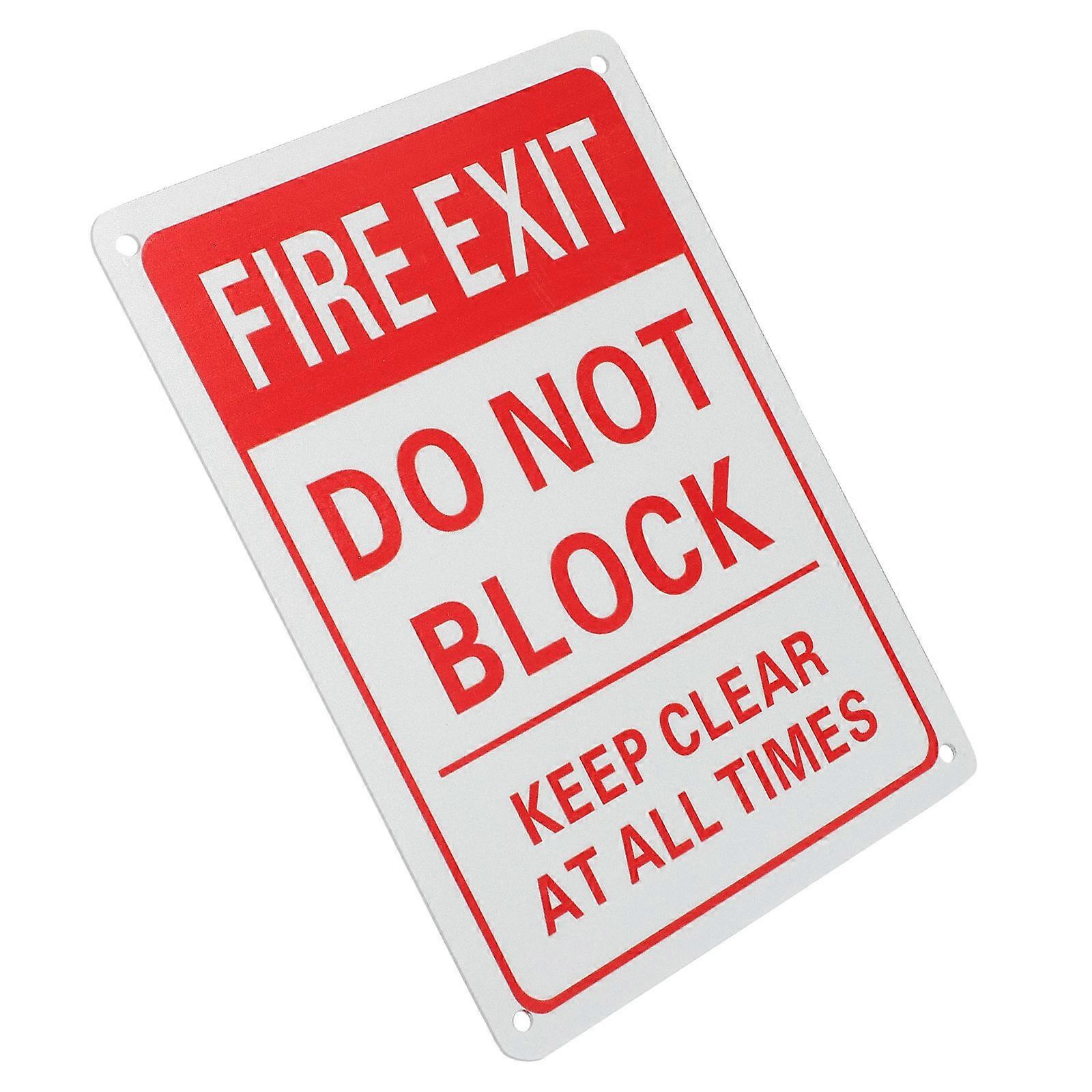 Emergency Fire Exit Sign Safety Indication Building Safety Compliance Red Aluminium Alloy 1Pack