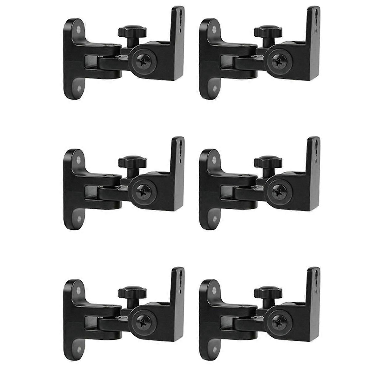 Speaker Wall Mount Bracket, Zinc Alloy Universal Surround Sound Wall Holder Stand(6 PCS)