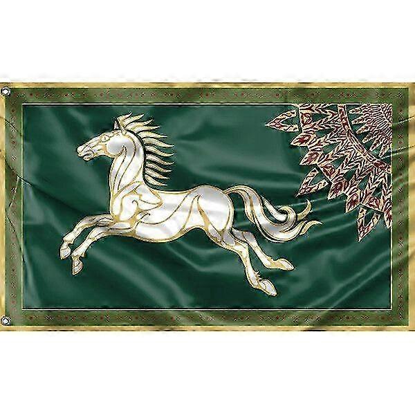 علم الحصان LOTR Rohan - أحجام 3x5 Ft و 4x6 Ft - تصميم سيد الخواتم الفريد TTQ02