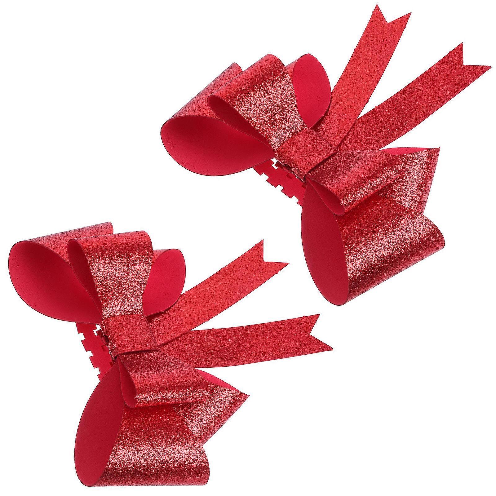 Flower Tie Backs For Red Bowknot Curtain Fastener Drapries Holdbacks Decorative Rope Wreath Bow Ornaments Homeowners 2Pcs
