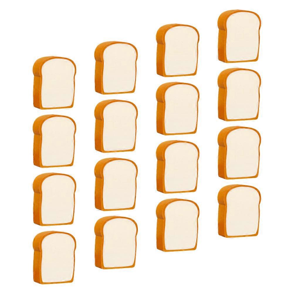 Mini Food Eraser Toast Shaped Drawing Tool For Students Office Use 3.50X2.90X1.00CM 16Pcs