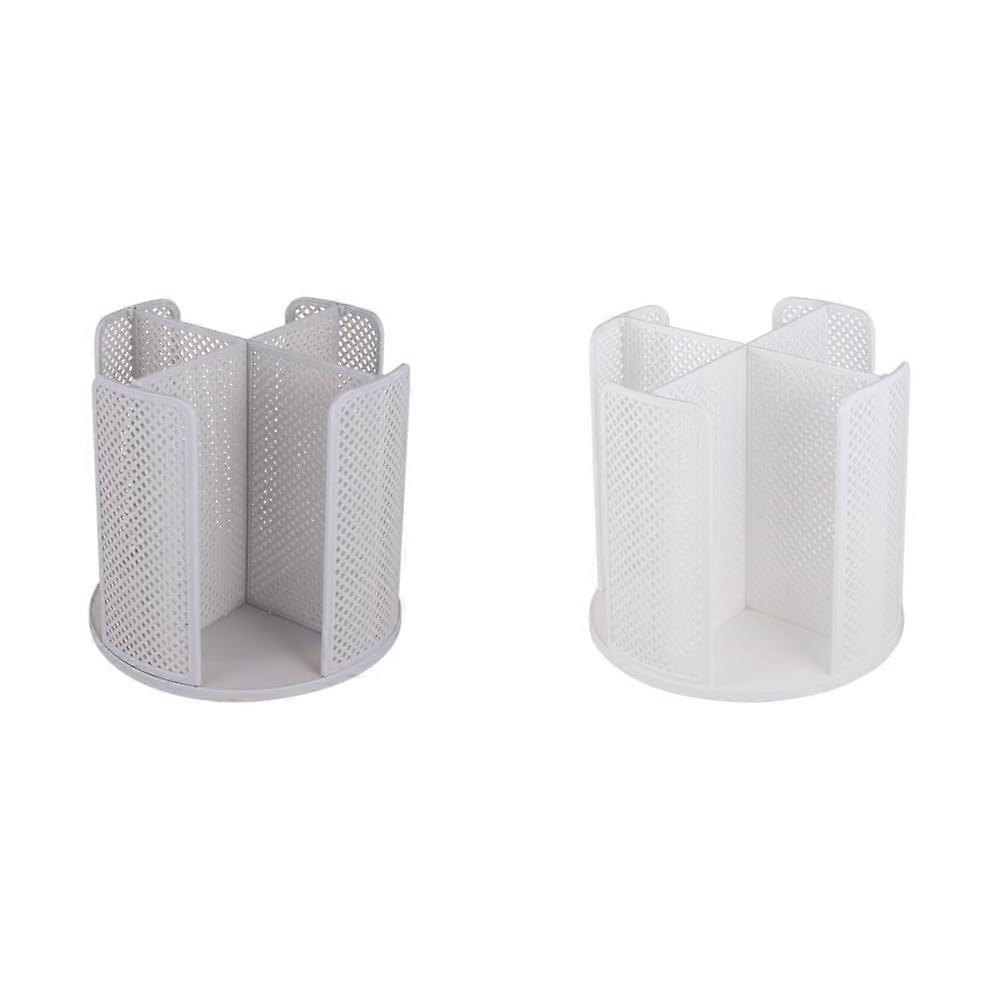 360° Rotating Coffee Cup Dispenser with 4 Compartments in Gray and White for Home or Office Coffee Stations