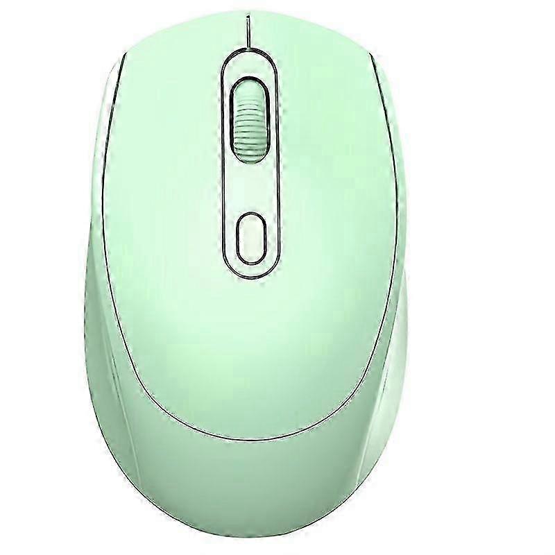 Ergonomic 2.4G wireless silent mouse 1600dpi green