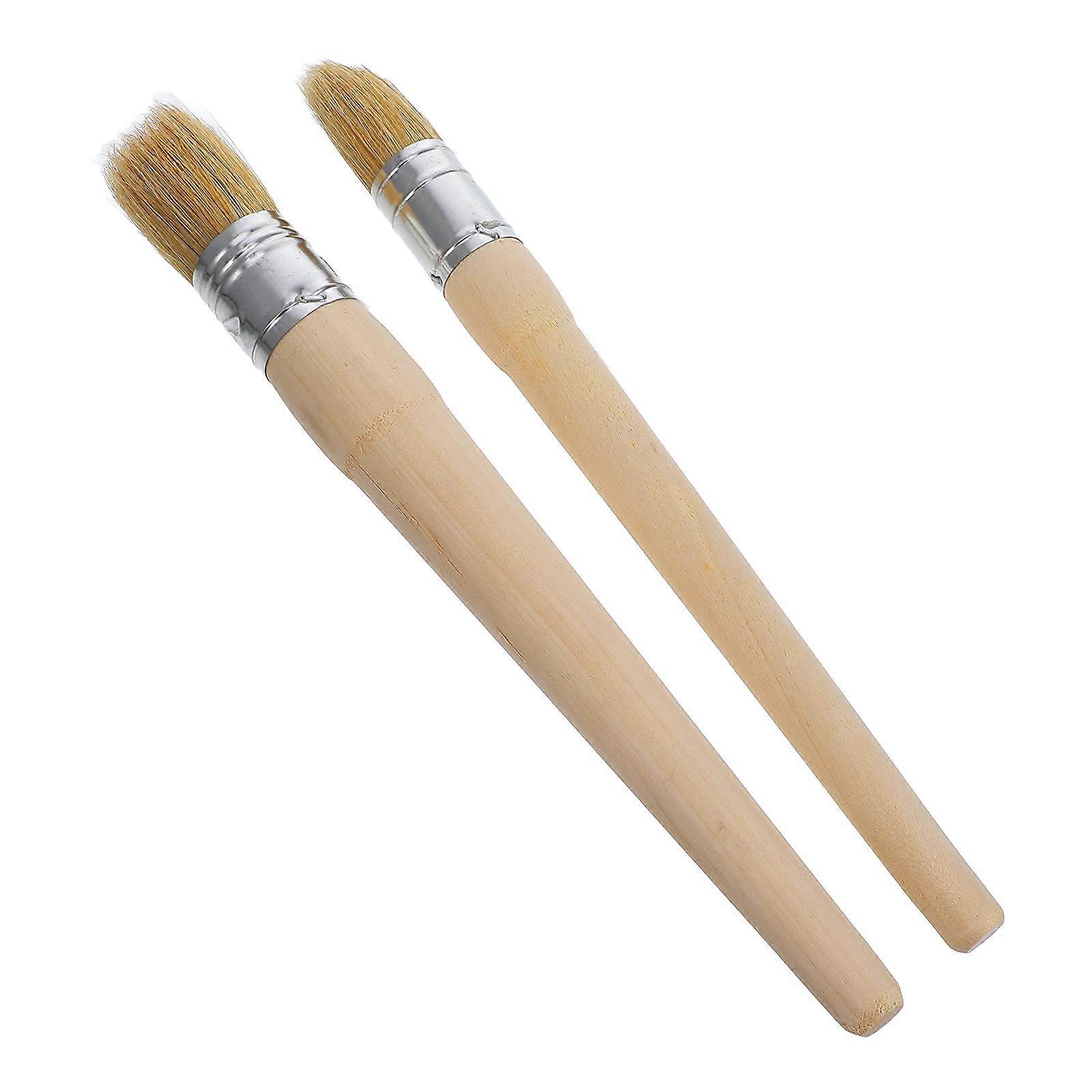 Paint Brushes for Walls Classic Style Round Shape for Hard-to-reach Crevices Home Decor 2Pcs