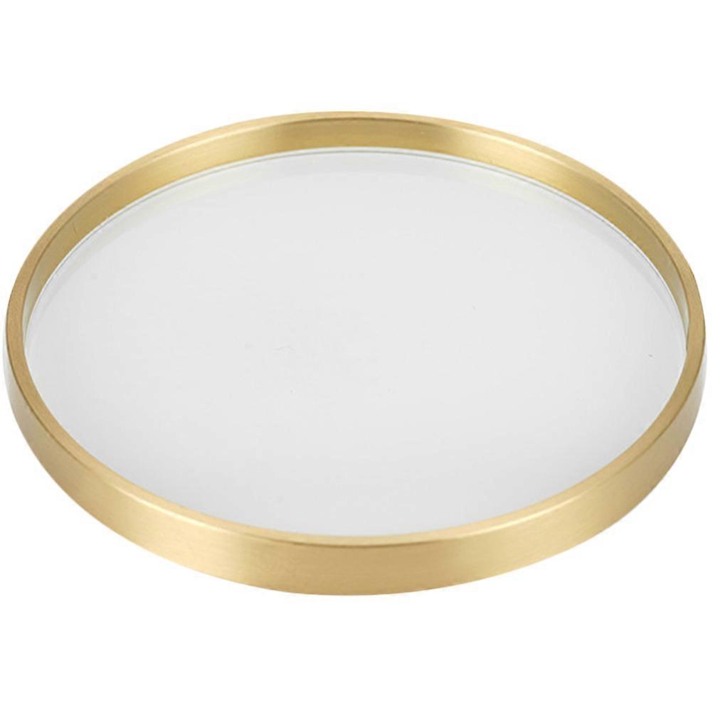 Cup Mat Coaster Incense Tray Elegant Minimalist Home Decor Brass Material Heat Insulation 7.50X7.50X0.80CM 1Pack